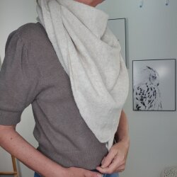 Kuschelwolle Dreiecksschal Uni