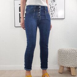 Karostar Stretch Jeans Glitter Buttons