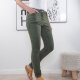 Jewelly Damen Stretch Mom Jeans| Slim Boyfriend Style| Zipper und Knopf Khaki-XL