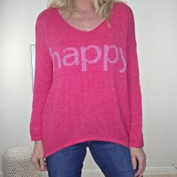 Vokuhila Pullover Happy- One Size