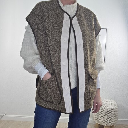 Oversized Filzweste Hippie- One Size
