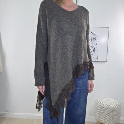 Asymmetrischer Pulli Lace- One Size