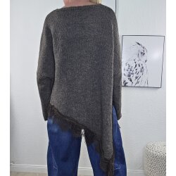 Asymmetrischer Pulli Lace- One Size