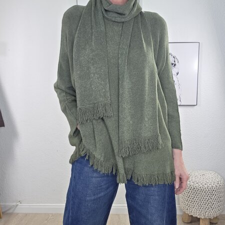 Viskose Strick Pulli Scarf- One Size