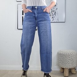JEWELLY Damen Mid Waist Mom Jeans, Straight Leg, Karotten...