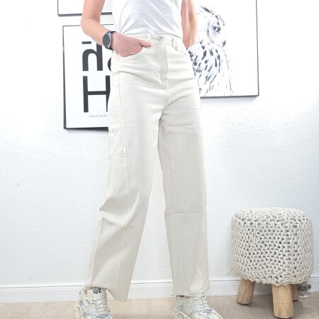 Jewelly Damen Barrel Jeans-Bequeme Stretch Jeans in O-Form- Loose Fit Denim