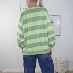 Sweatshirt mit Blockstreifen- One Size