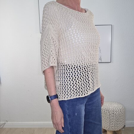 Lochstrick Pulli Holly- One Size