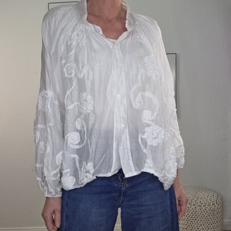 Bluse Evisa- One Size Weiss