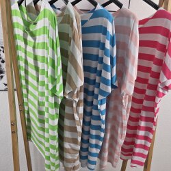 Kurzarm Shirt Basic Stripe – One Size