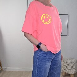 Halbarm Frottee Shirt Smile- One Size