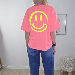 Halbarm Frottee Shirt Smile- One Size