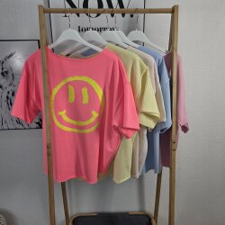 Halbarm Frottee Shirt Smile- One Size