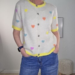Halbarm Cardigan Heart-One Size