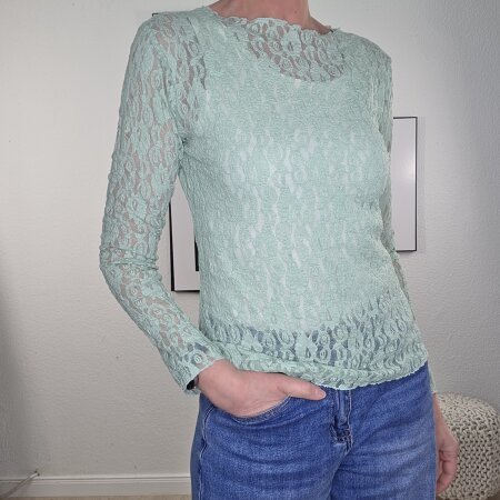 Longsleeve Lace Lover- One Size Salbei