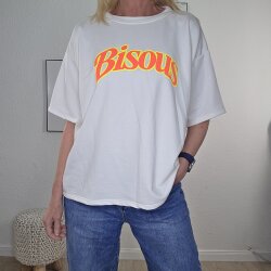 Halbarm Frottee Shirt Bisous- One Size