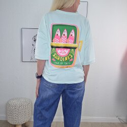 Halbarm Frottee Shirt Sardines- One Size