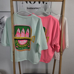 Halbarm Frottee Shirt Sardines- One Size