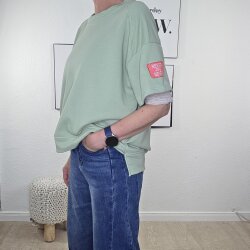 Halbarm Frottee Shirt Never- One Size