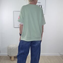 Halbarm Frottee Shirt Never- One Size