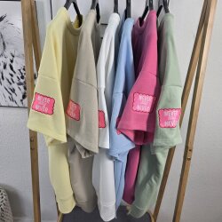 Halbarm Frottee Shirt Never- One Size