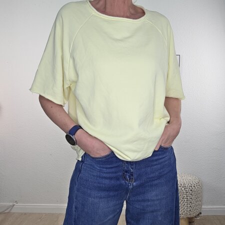 Halbarm Frottee Shirt Never- One Size