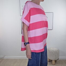 Oversized Shirt Block Stripe- One Size