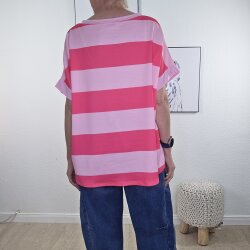 Oversized Shirt Block Stripe- One Size