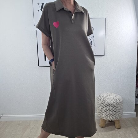 Sweat Kleid Polo- One Size