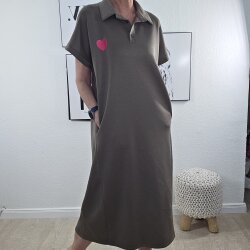 Sweat Kleid Polo- One Size