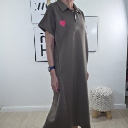 Sweat Kleid Polo- One Size