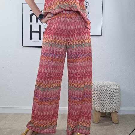 Leichte Schlupfhose Chevron -One Size