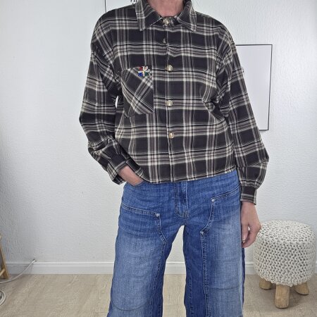 Kurzes Shacket Check- One Size