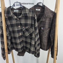 Kurzes Shacket Check- One Size