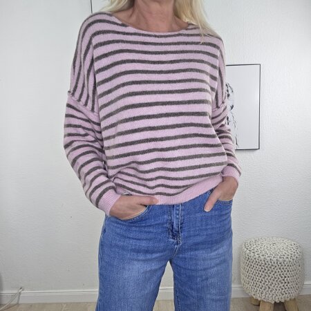 Strick Pulli Shorty Stripe- One Size