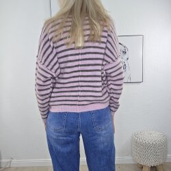 Strick Pulli Shorty Stripe- One Size