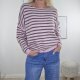 Strick Pulli mit Streifen- One Size