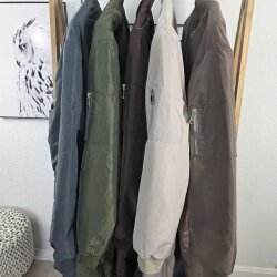 Long Blouson mit Teddyfutter