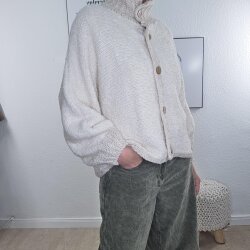Cardigan mit Strick Kragen- One Size