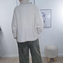 Cardigan mit Strick Kragen- One Size