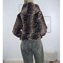 Fake fur Blouson Fawn- One size