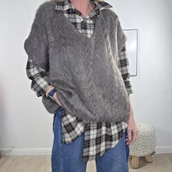 Kuscheliger Pullunder mit Zopfstrick- One Size