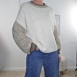 Rundhals Pullover Bicolor- One Size