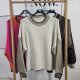 Rundhals Pullover Bicolor- One Size