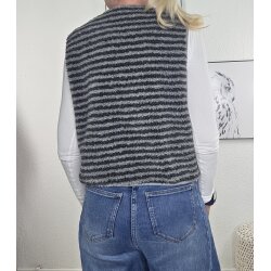 Teddy Weste mit Streifen- One Size