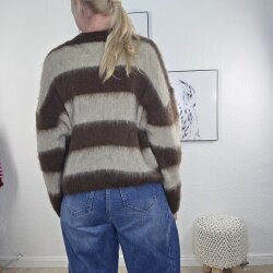 Mohair Blockstreifen Pullover- One Size
