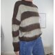 Mohair Blockstreifen Pullover- One Size