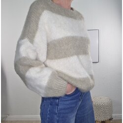 Blockstreifen Kuschel Pullover- One Size