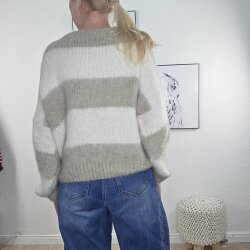 Blockstreifen Kuschel Pullover- One Size