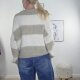 Blockstreifen Kuschel Pullover- One Size